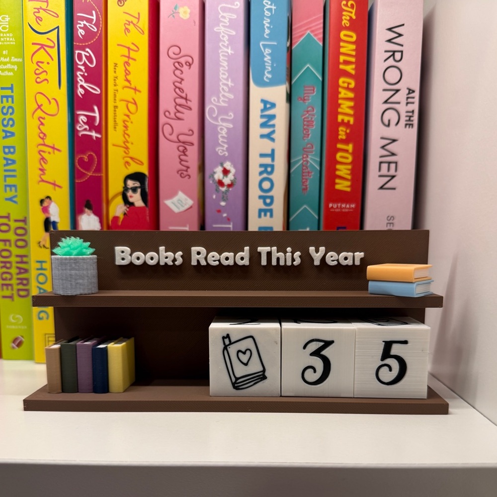 ✨ Mini Book Counter – 3D Printed Set ✨